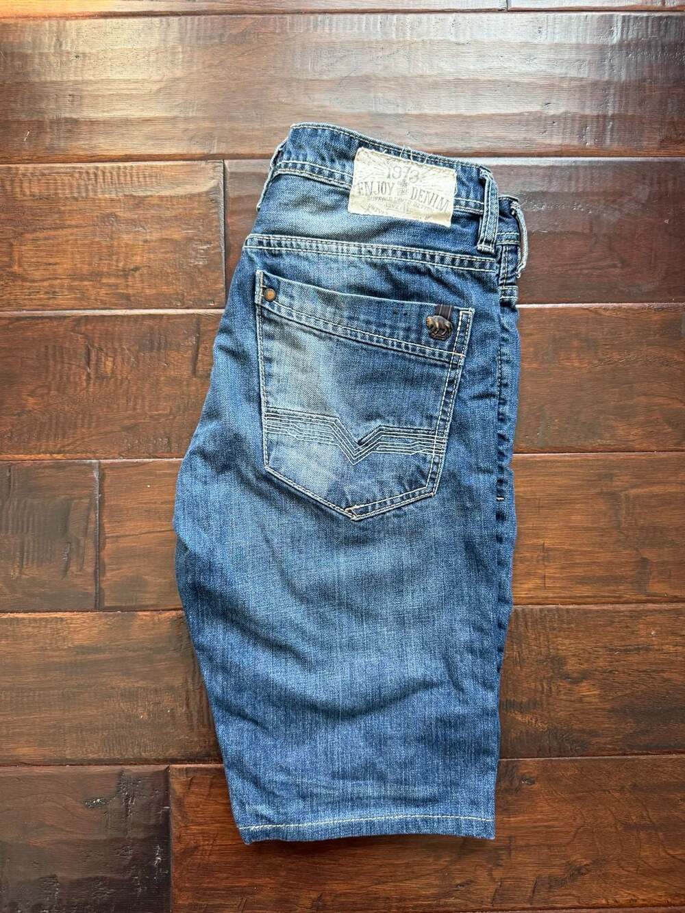 Y2K Buffalo David Bitton Men's King Slim Boot Denim Shorts Jorts W31 - Picture 7 of 11